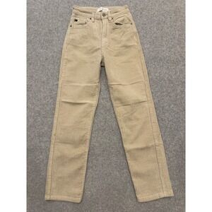 KanCan Signature Beige Corduroy Straight Leg Pants Tan Womens 23